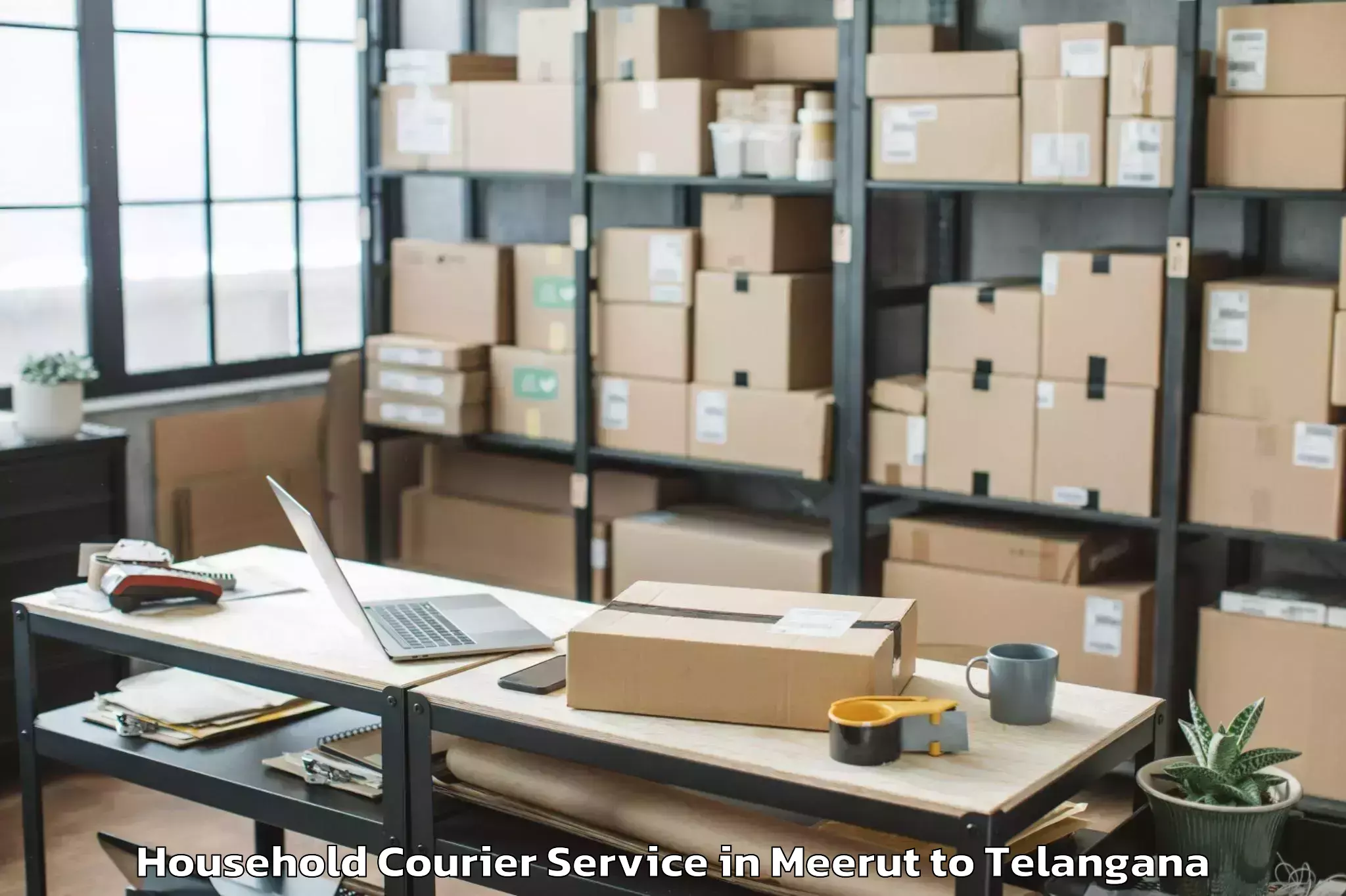 Top Meerut to Danthalapally Household Courier Available